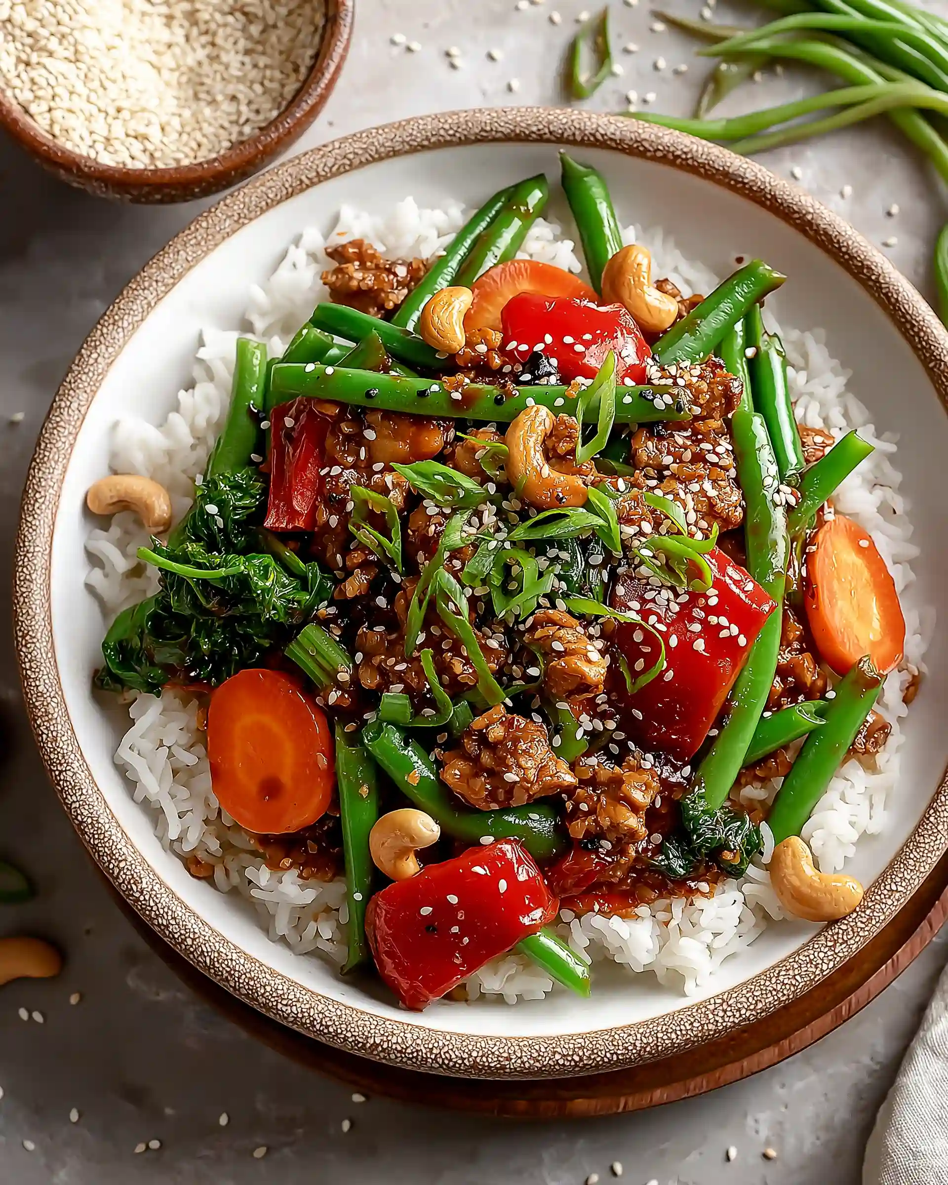 Sesame Chicken & Green Bean Stir-Fry