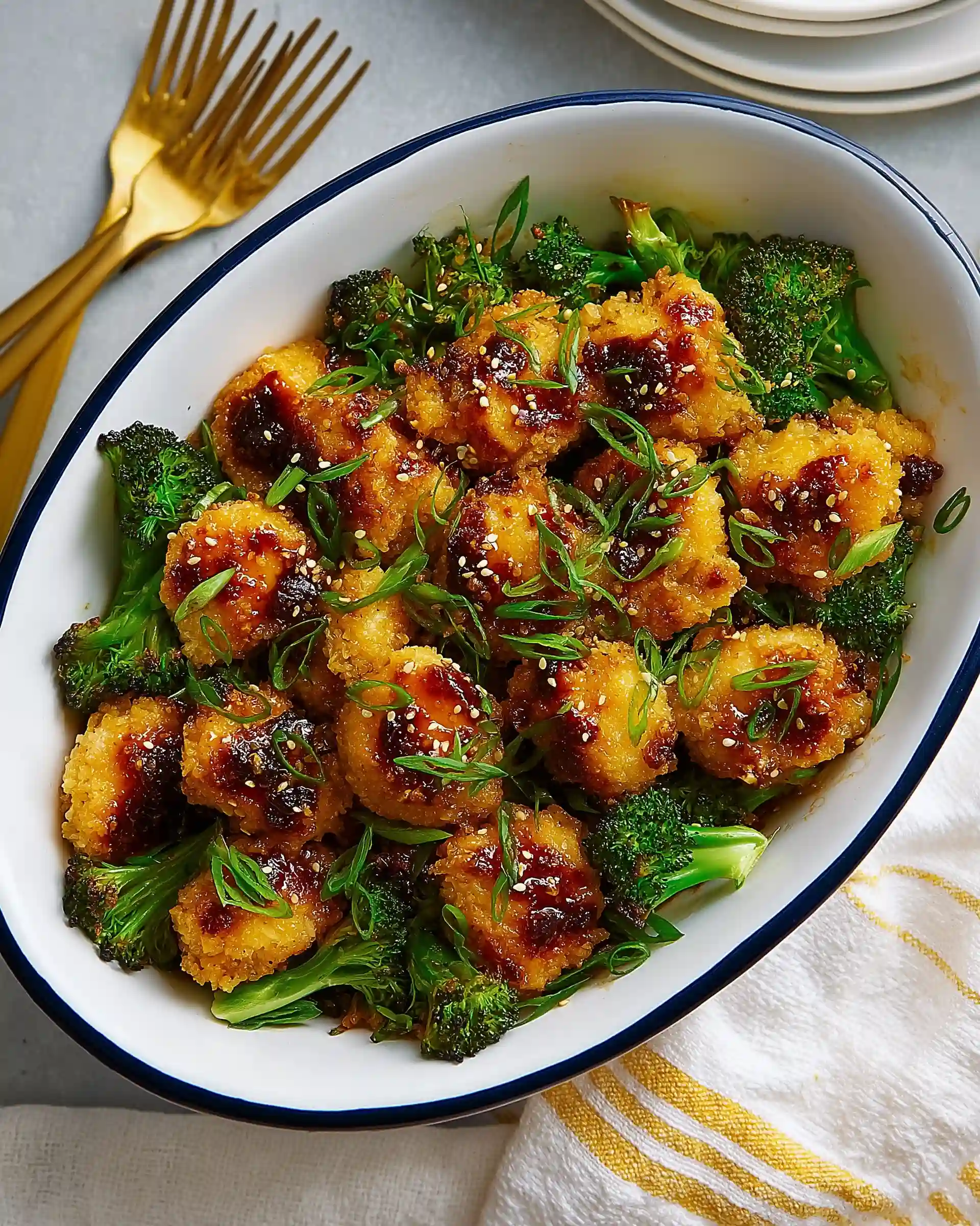 Sheet Pan Sesame Chicken with Broccoli