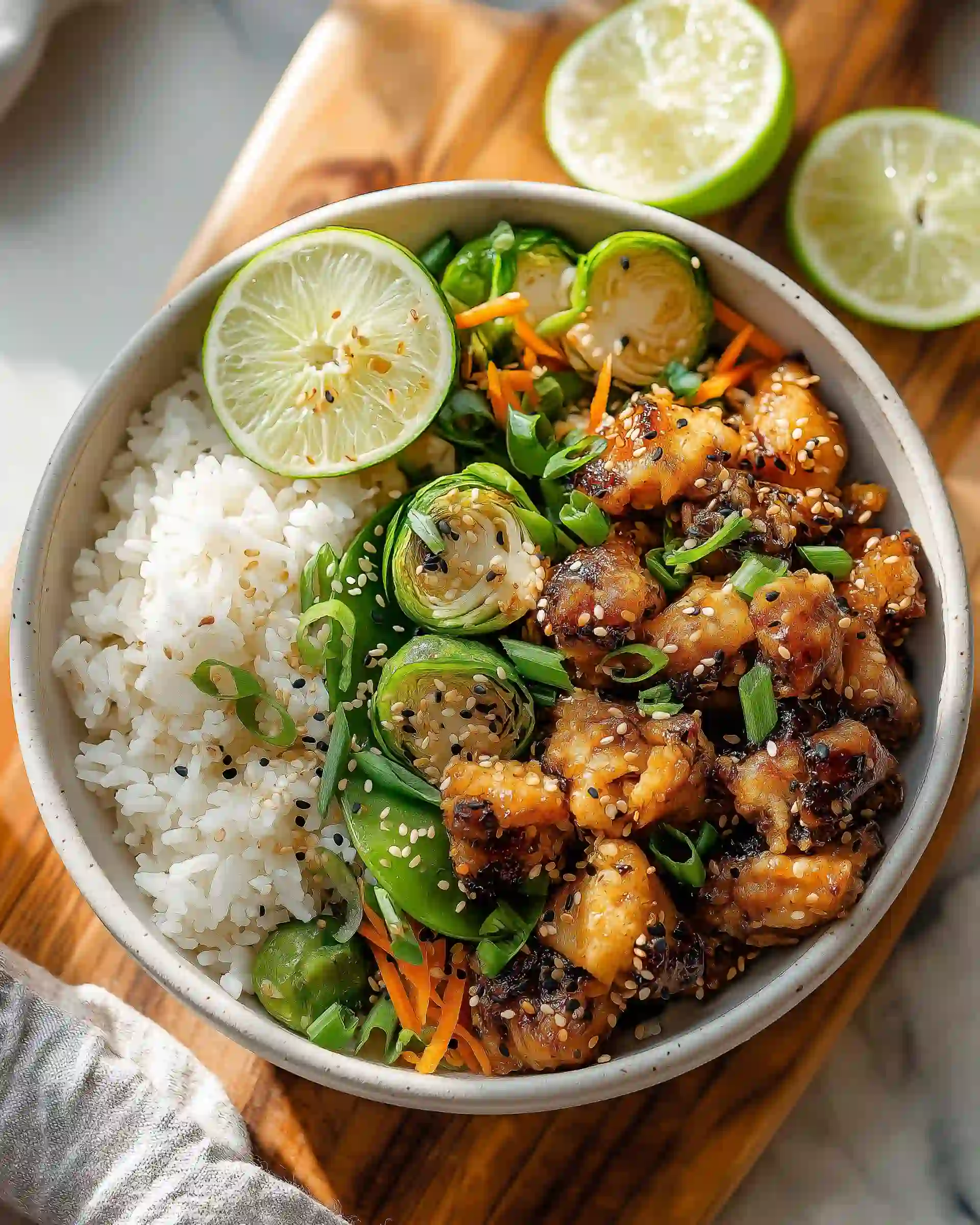 Honey Sesame Chicken Noodle Bowl