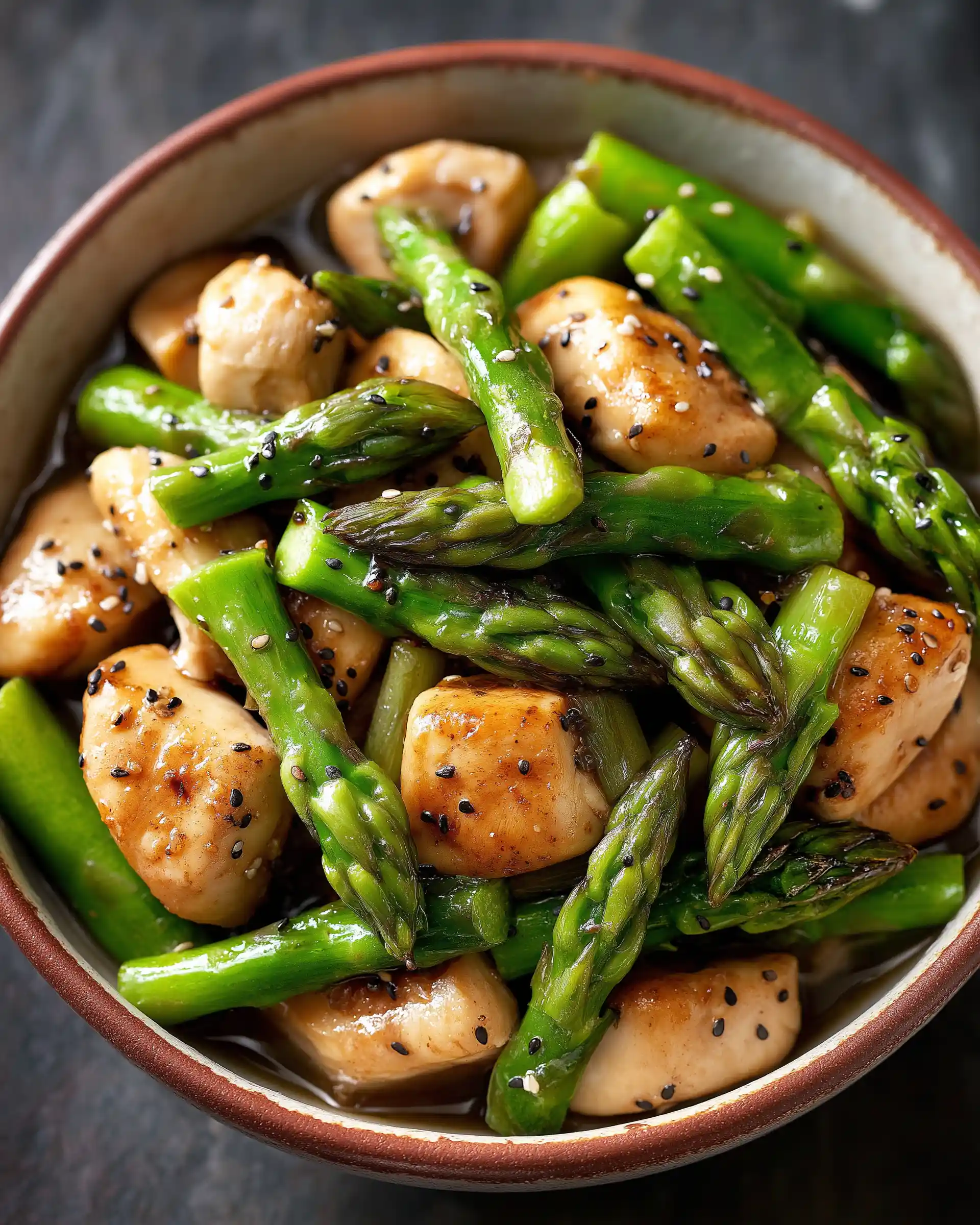 Lemon Sesame Chicken & Asparagus Bake
