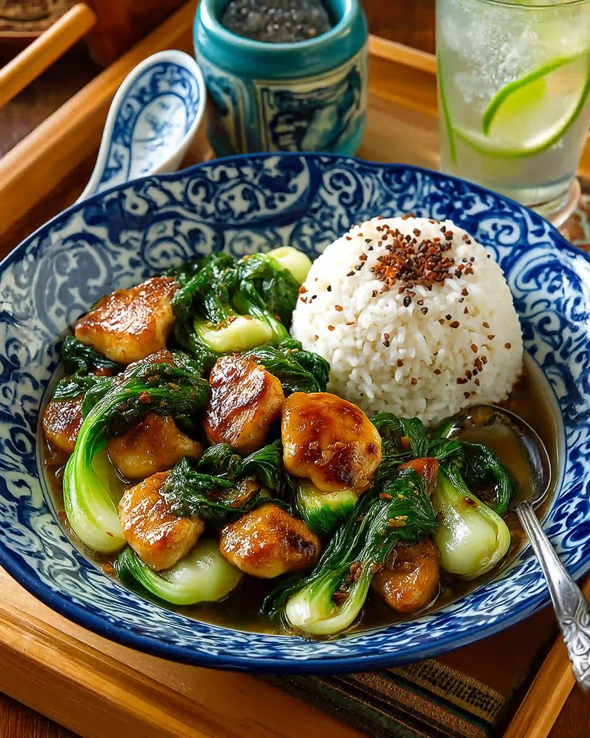 Light Sesame Chicken & Bok Choy Stir-Fry