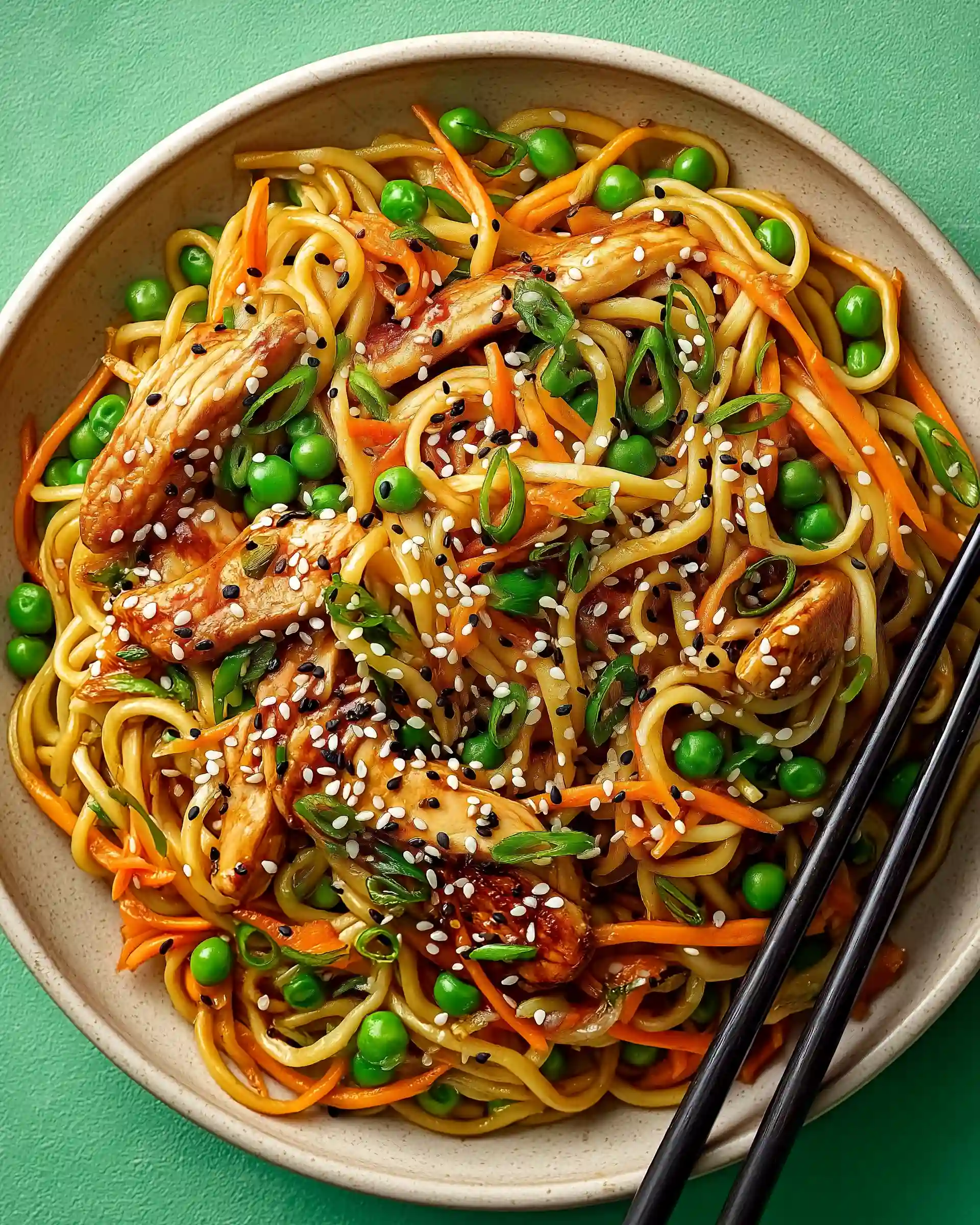 Sesame Chicken & Carrot Noodle Stir-Fry