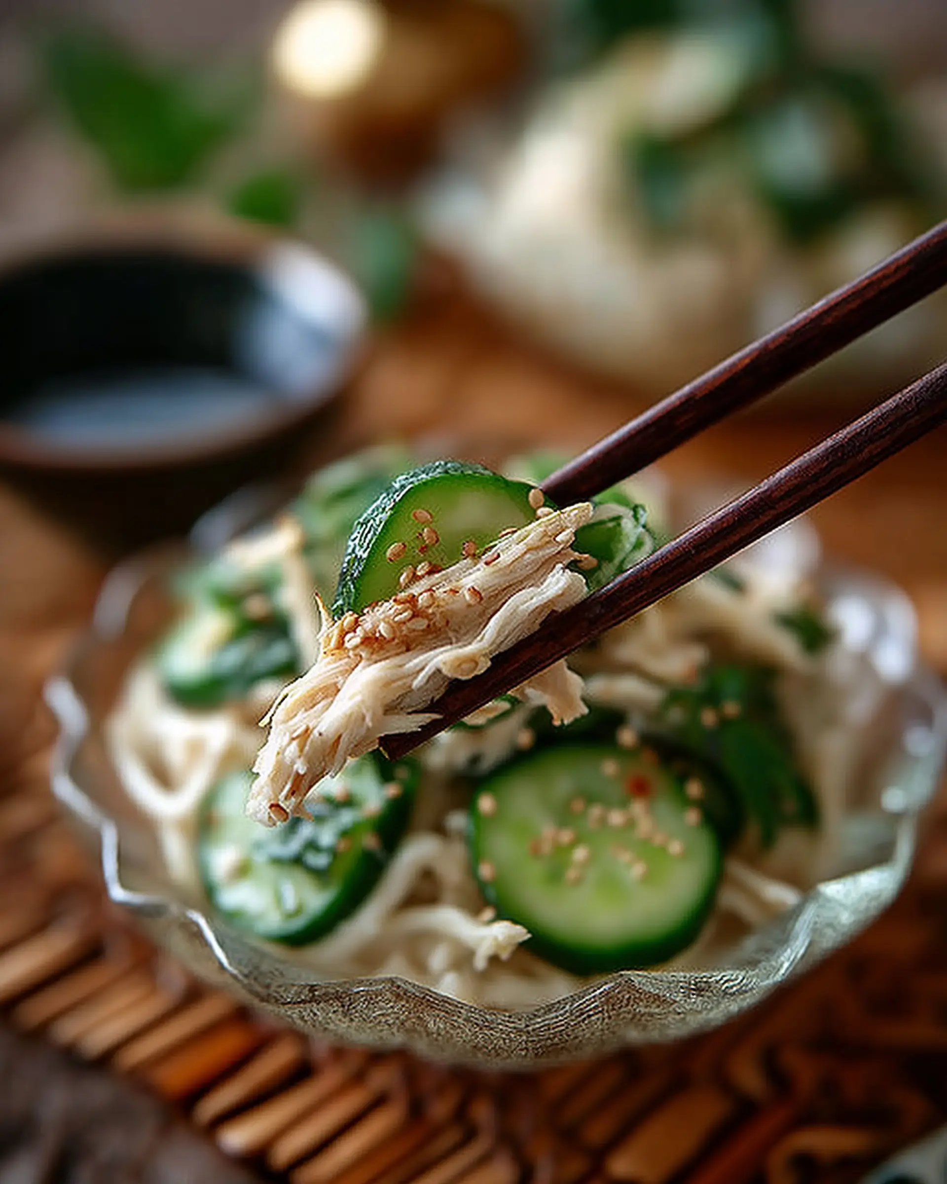 Sesame Chicken & Cucumber Salad Bowl