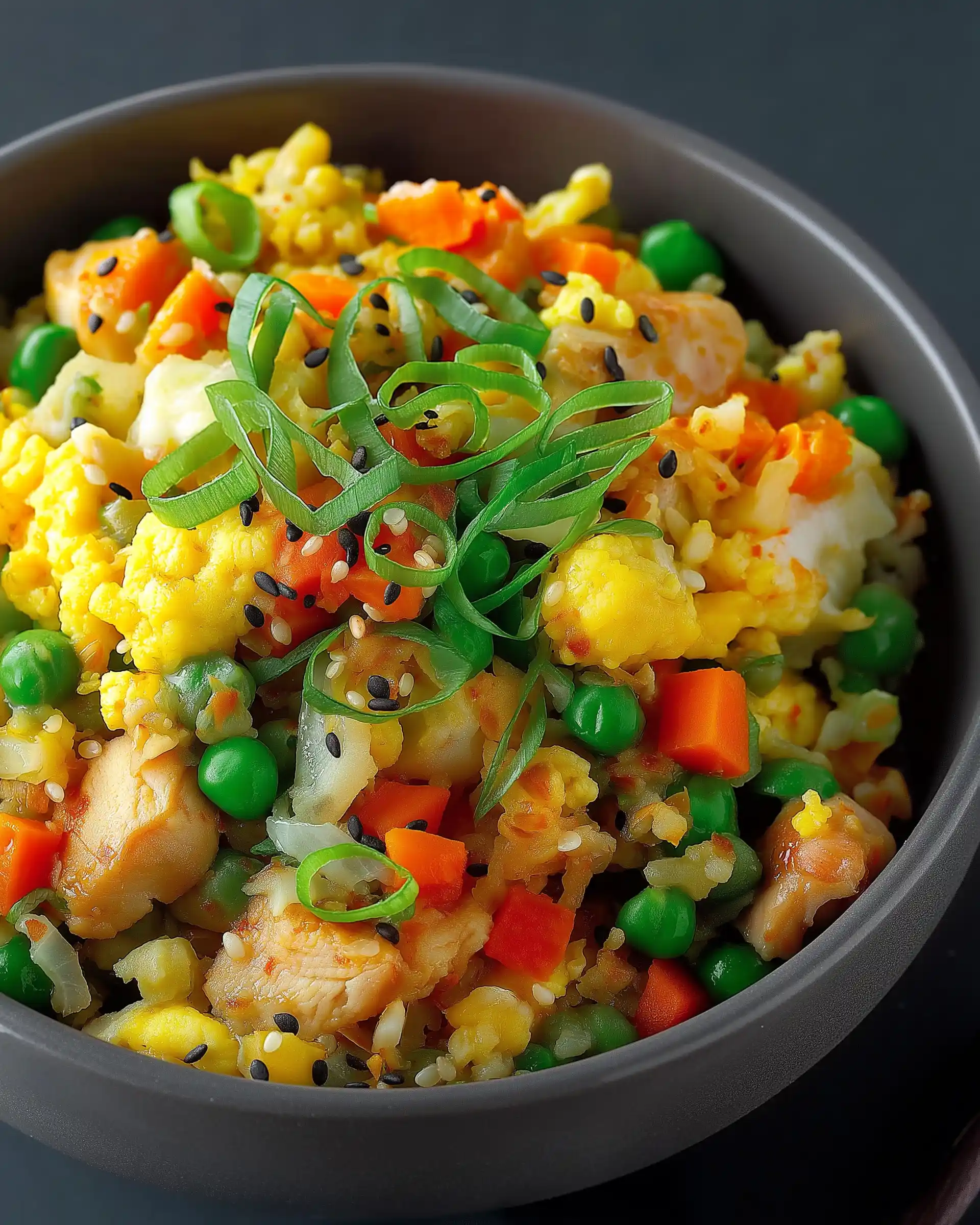 Sesame Chicken Grain-Free Cauliflower “Fried Rice”