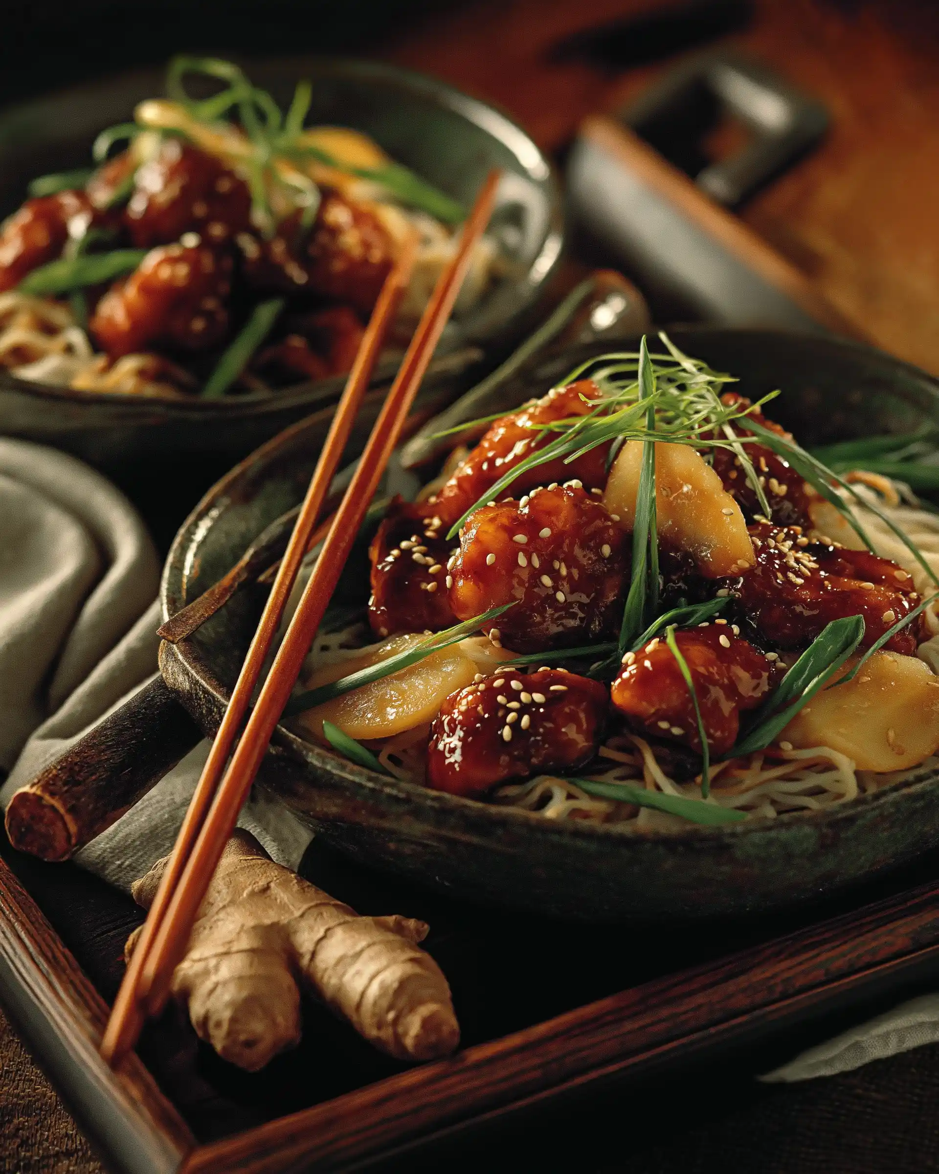 Sesame Chicken & Mushroom Stir-Fry