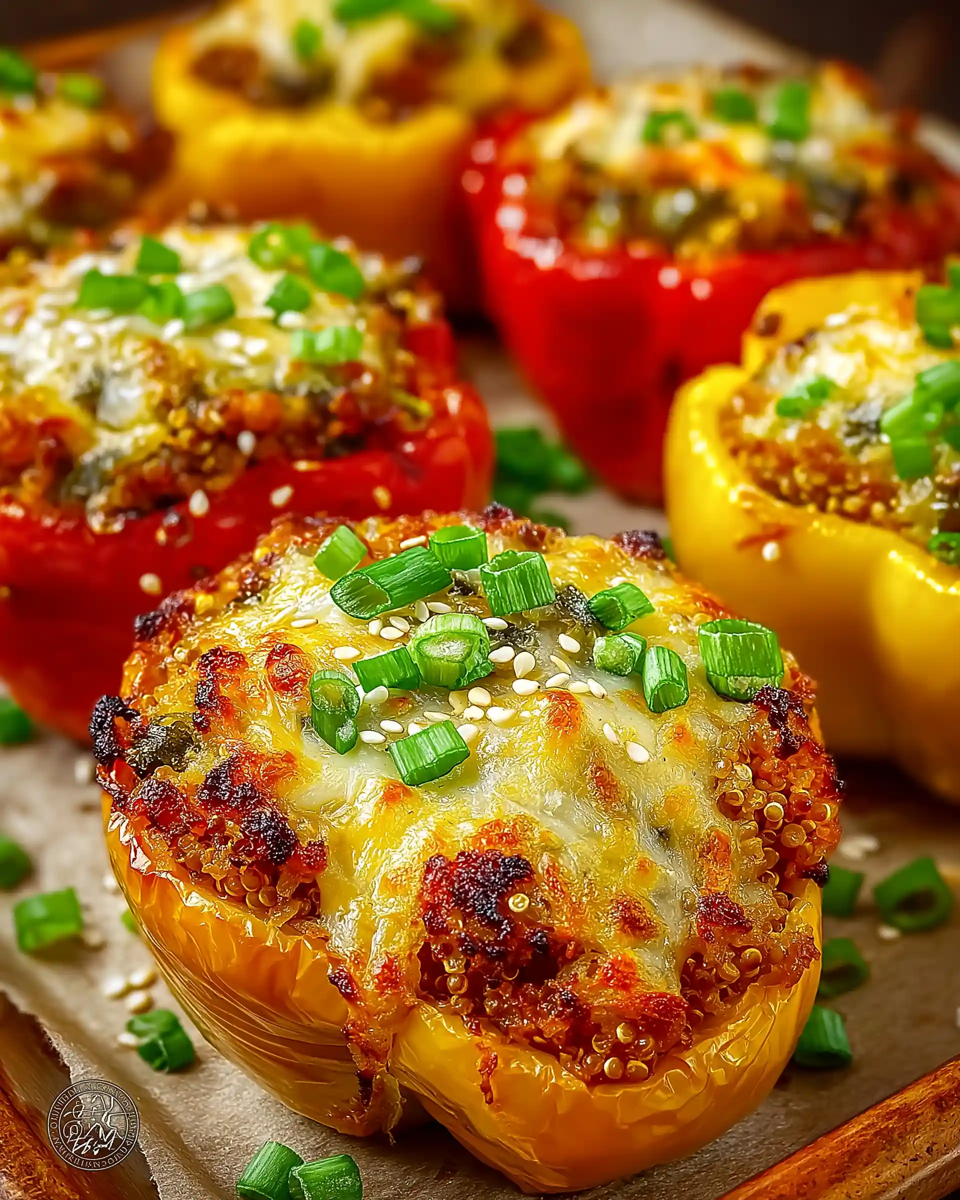 Sesame Chicken & Quinoa Stuffed Peppers