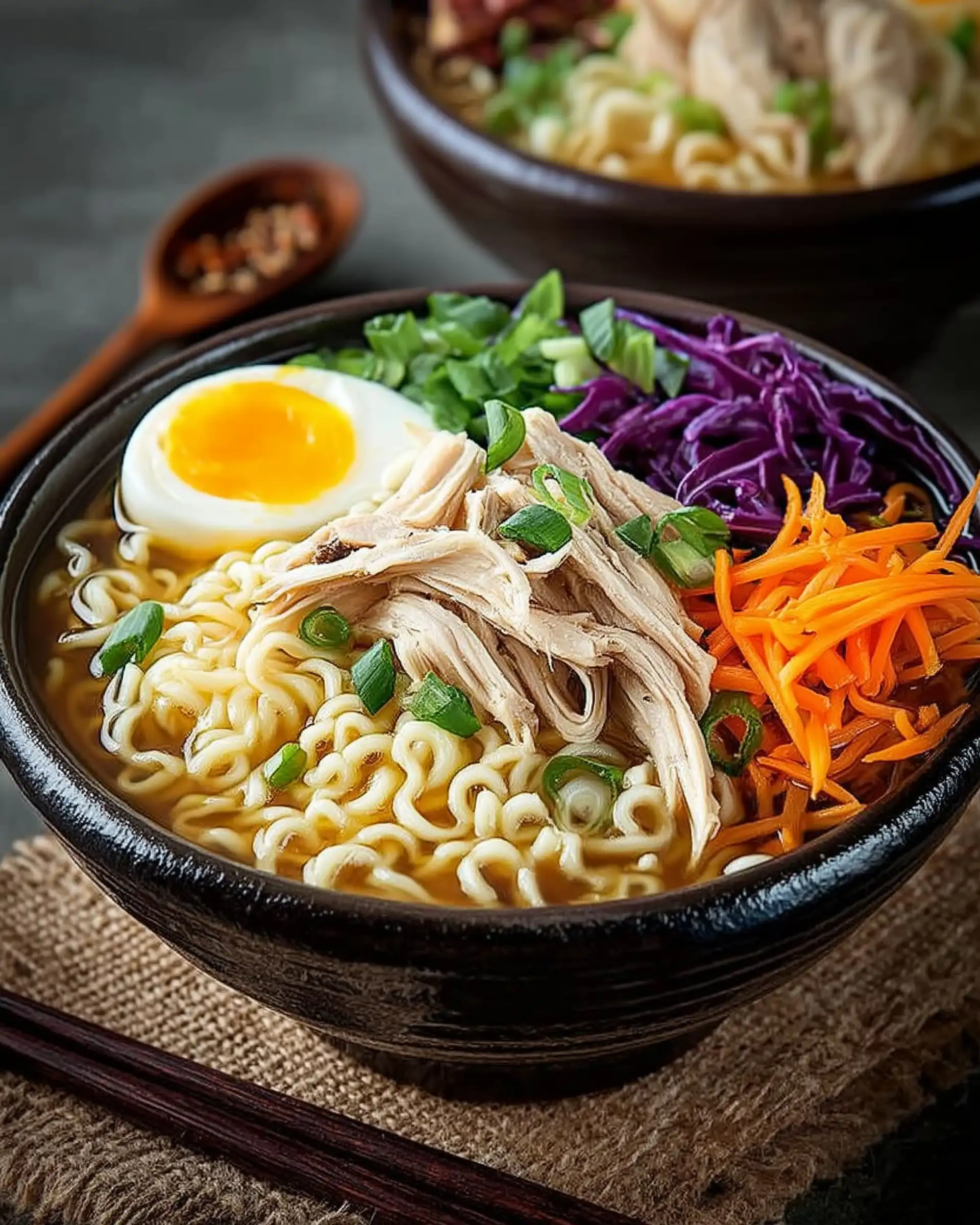 Sesame Chicken Ramen Bowl (Healthy Version)