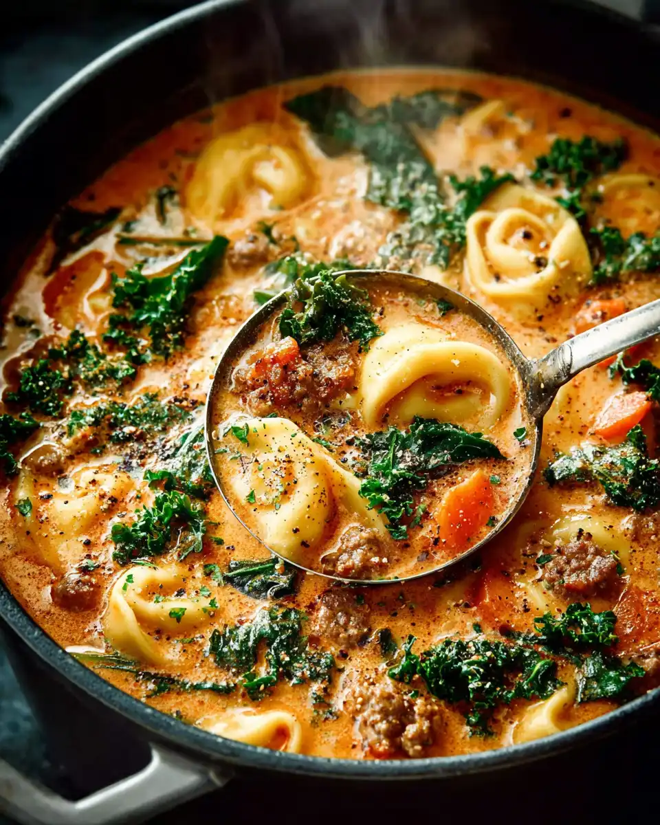 Creamy Sausage Tortellini Soup