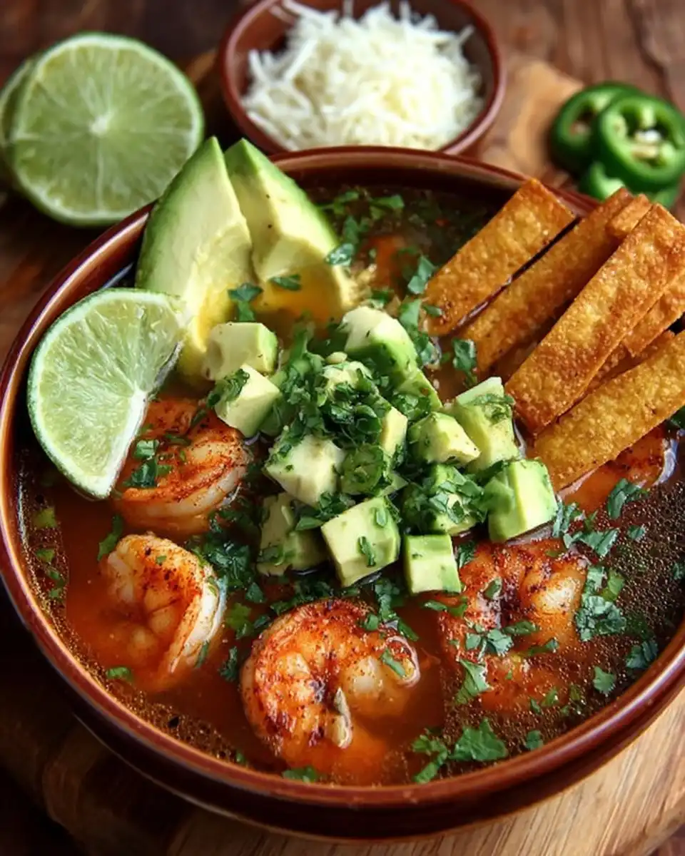Shrimp Tortilla Soup (Tex-Mex soup & shrimp)