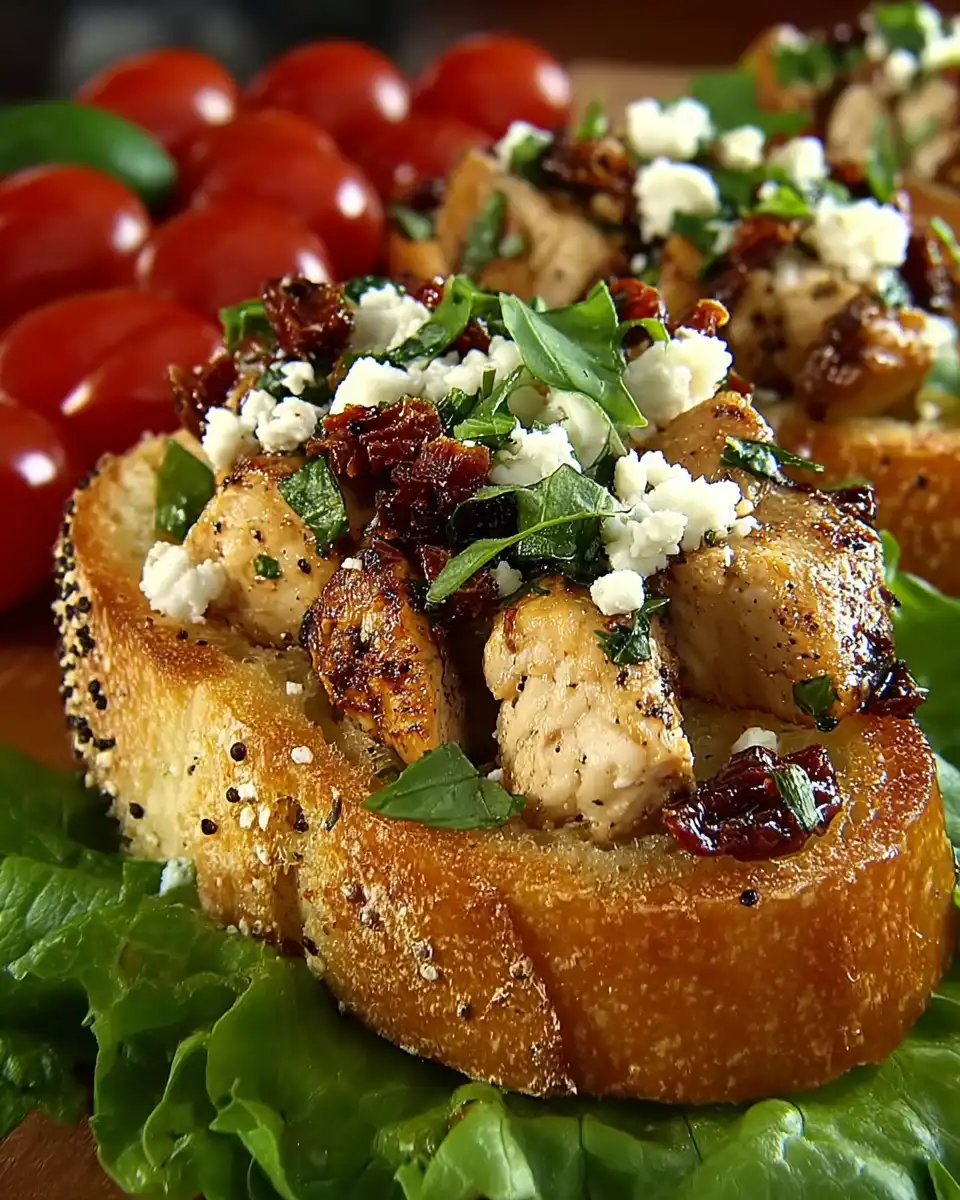 Chicken and Sun-Dried Tomato Bruschetta Made Simple